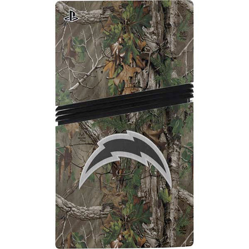 NFL Los Angeles Chargers Realtree Xtra Green Camo PS5 Pro Console Skin